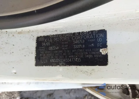 2005 Kia Sorento Ex/Lx из США, поврежденный, VIN KNDJD733455477435